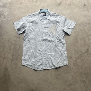 Custom Rags Shirt Mens L Button Up Size Short sleeve y2k punk grunge